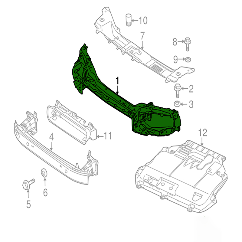 Поддержка переднего радиатора Womala OE 31335263 Фронтальная рама для Volvo S40 V50 C30
